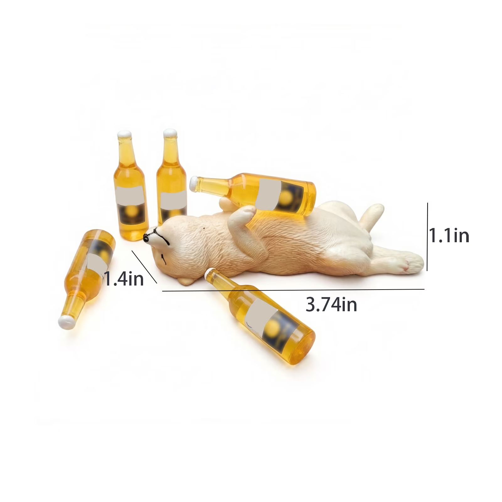 Cute Sleeping Pet Resin Figurines 🐶🐱🍺