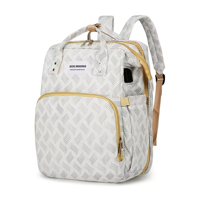 Foldable Baby Diaper Backpack with Changing Mat