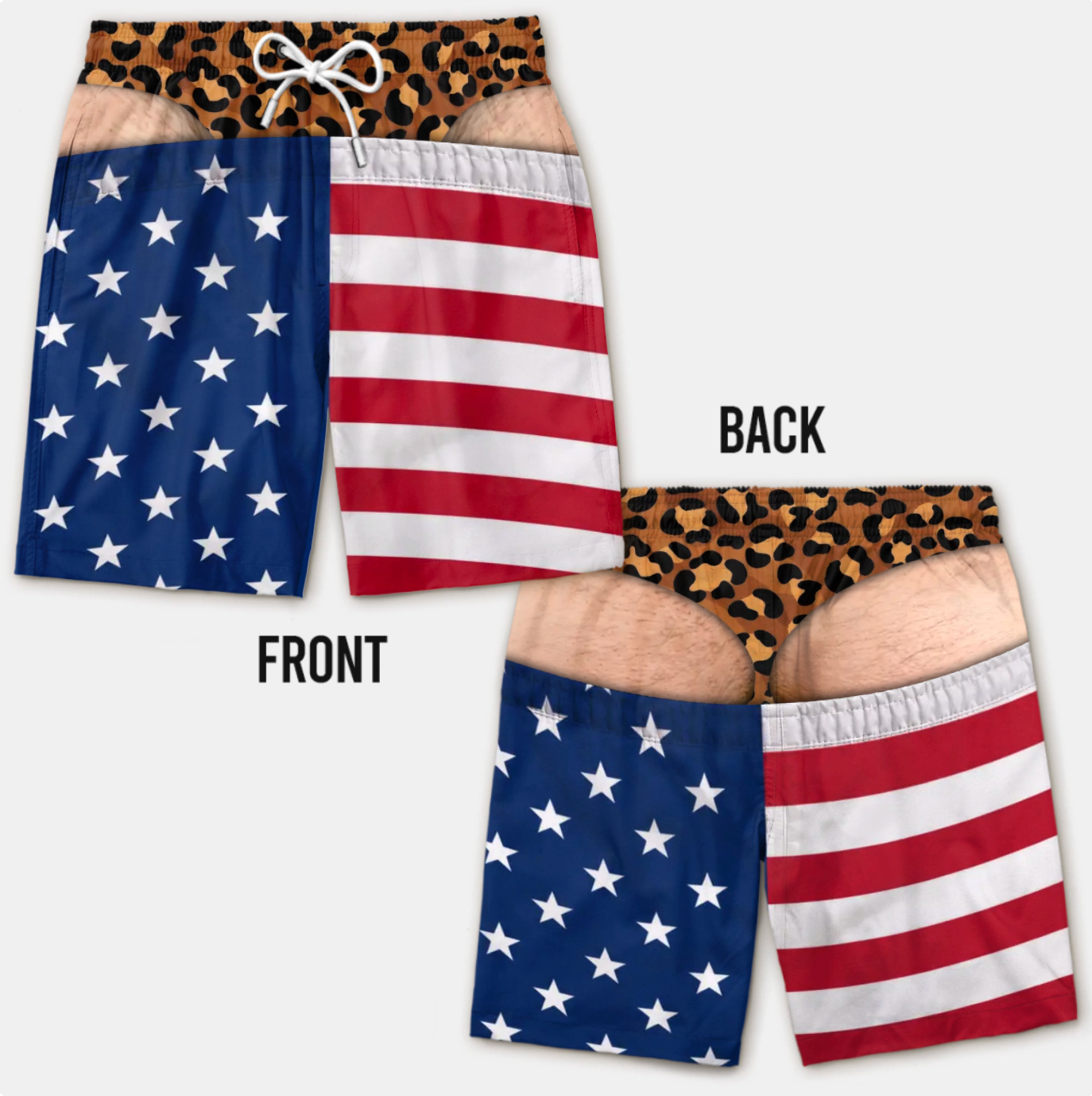 Funny Patriotic Men’s Swim Trunks