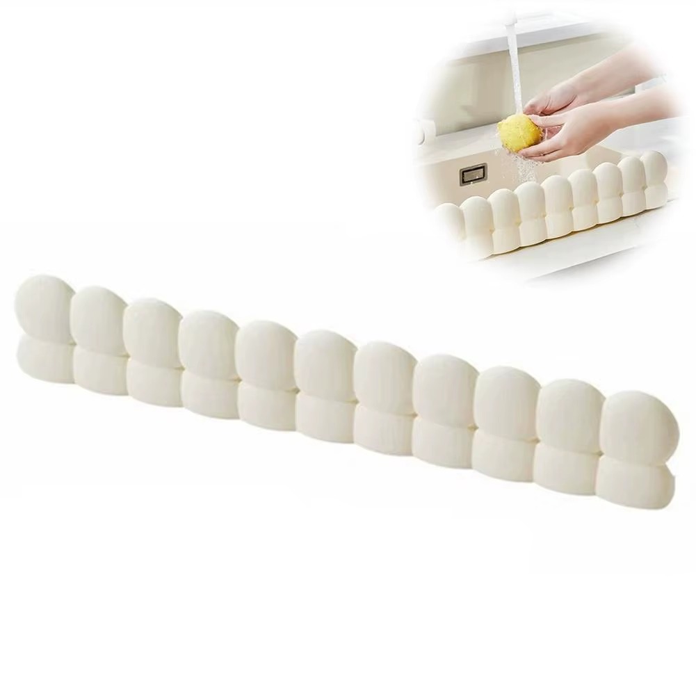 Silicone Sink Splash Guard with Suction Cups – Waterproof Water Barrier for Kitchen Sink