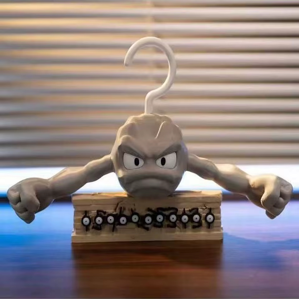 3D Printed Geodude Figure Hanger