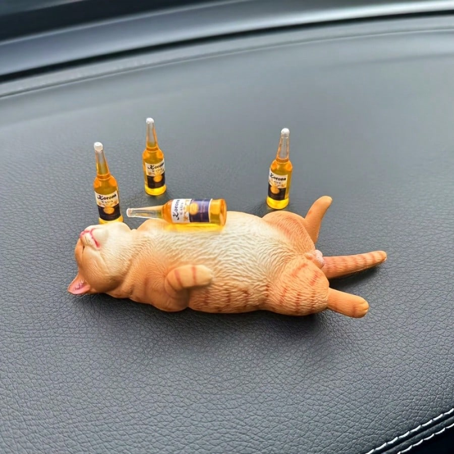 Cute Sleeping Pet Resin Figurines 🐶🐱🍺