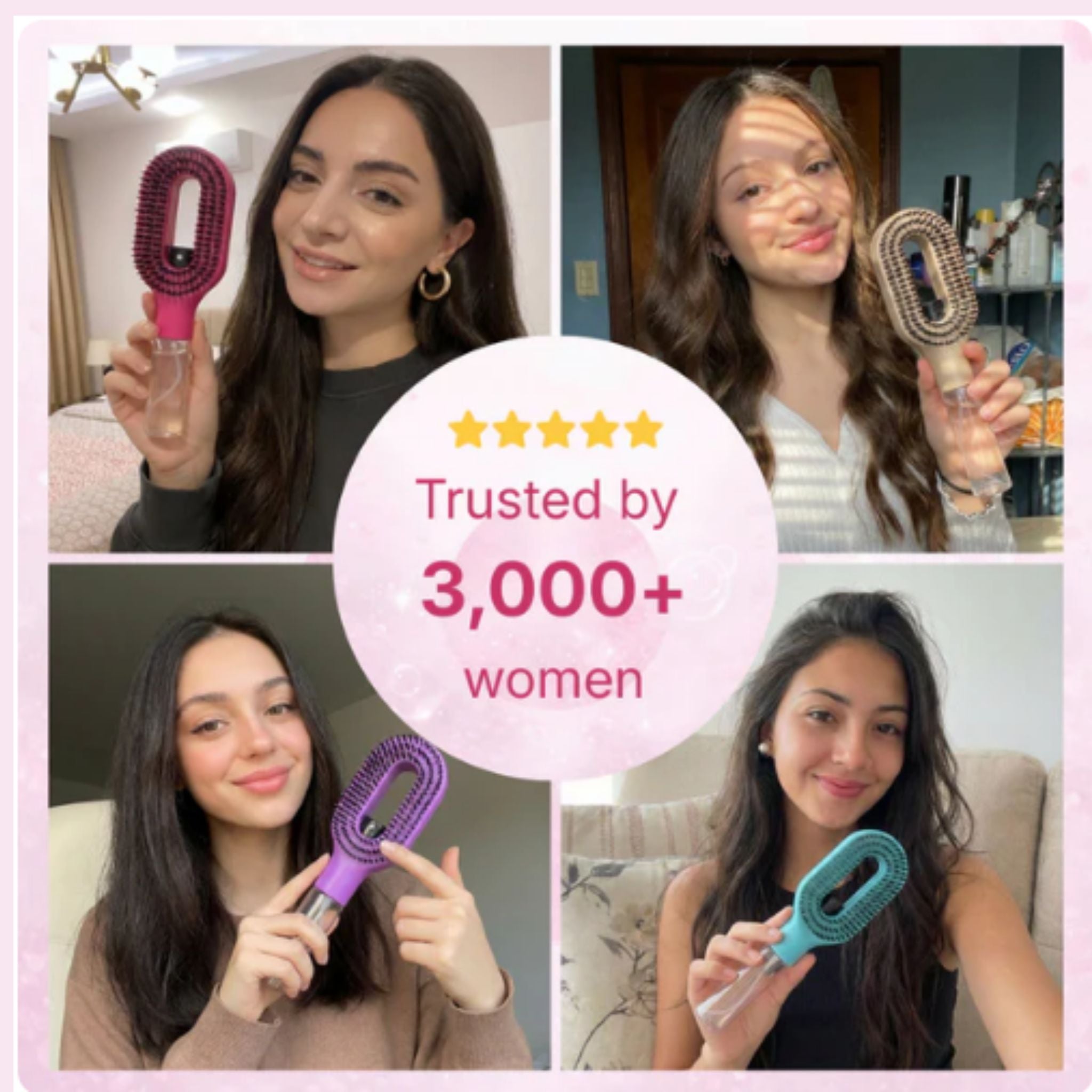 2 in 1 Sprayer Comb Detangling  Hair brush