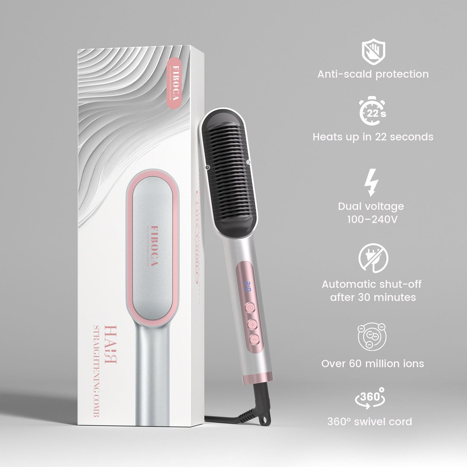 2-in-1 Hair Straightening & Styling Comb