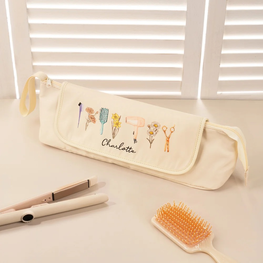 My Kit Where Tools Meet Blooms - Personalized Hair Tools Travel Bag