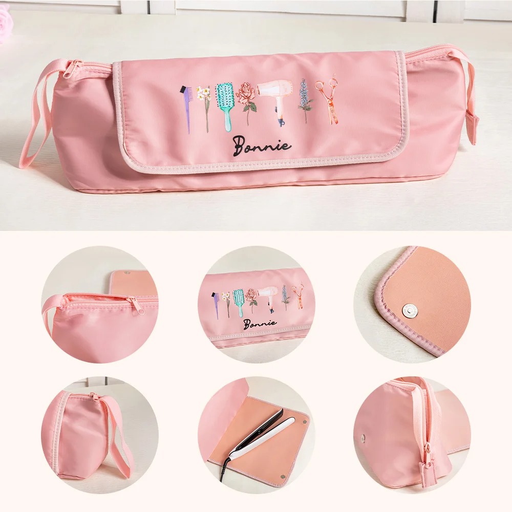 My Kit Where Tools Meet Blooms - Personalized Hair Tools Travel Bag