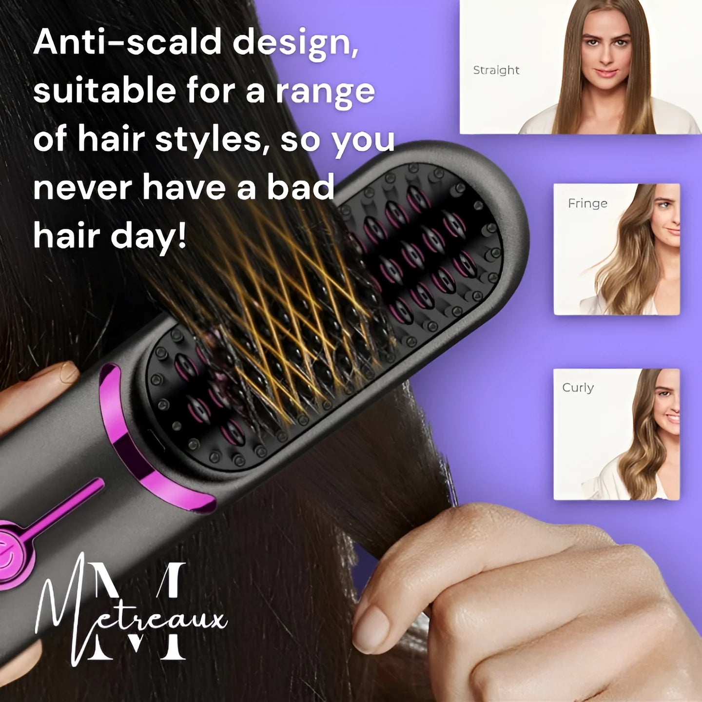 🏆2026 New Year Sale 50% OFF💁‍♀️🔥Hot Sale🎁Wireless Ceramic Heating Hair Straightening Comb