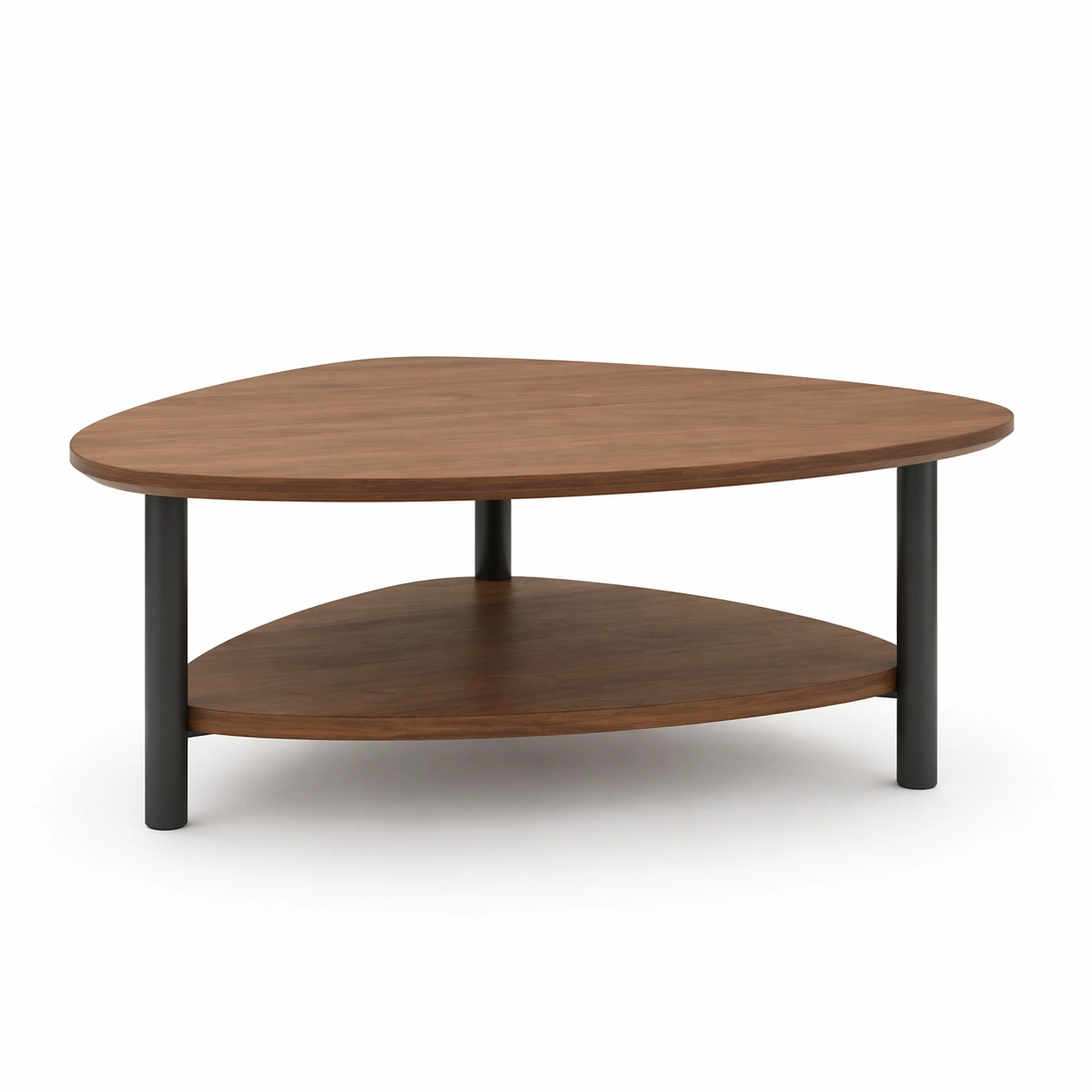 Couchtisch oval Braun Schwarz-lorqena