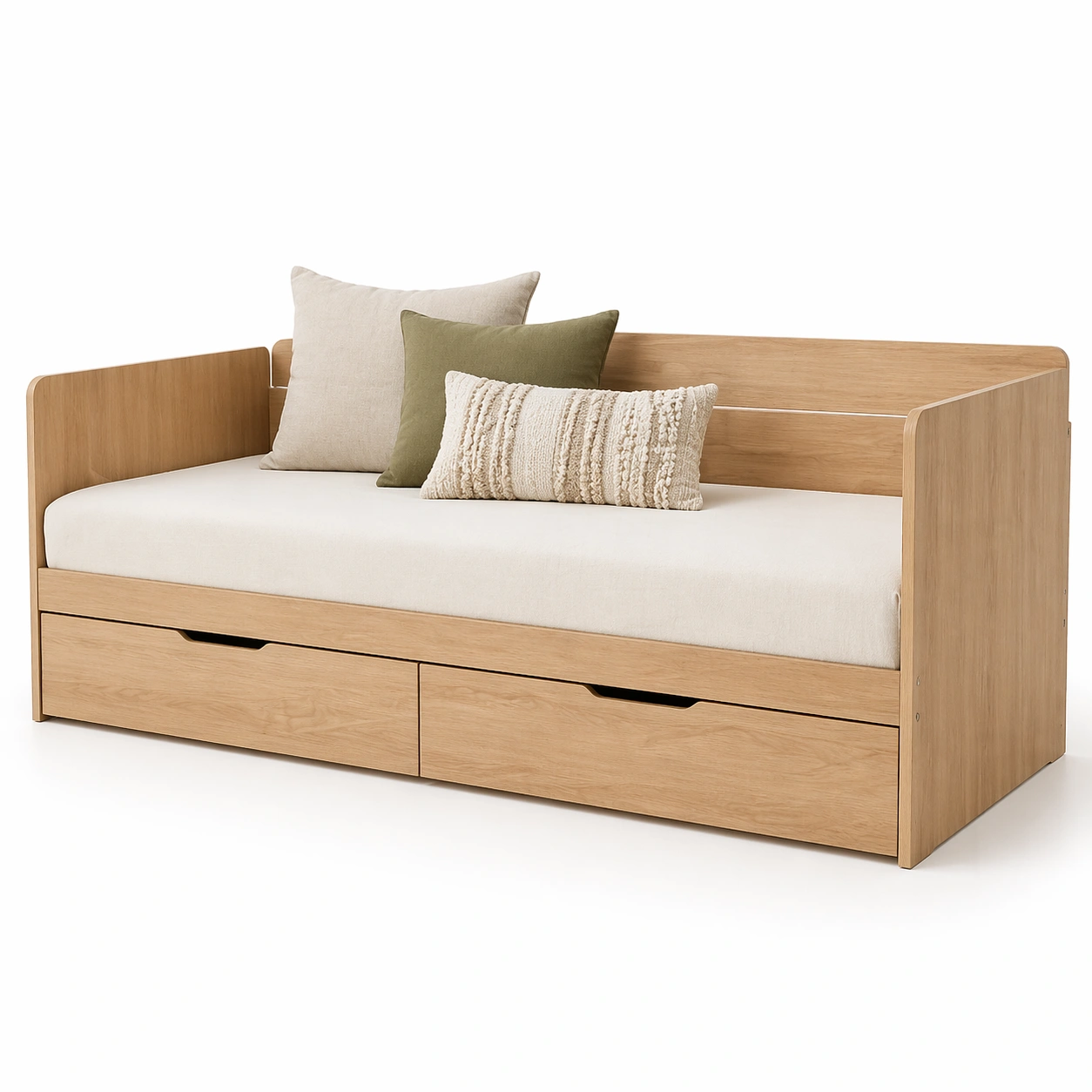 Bett modern Holz Beige-lorqena