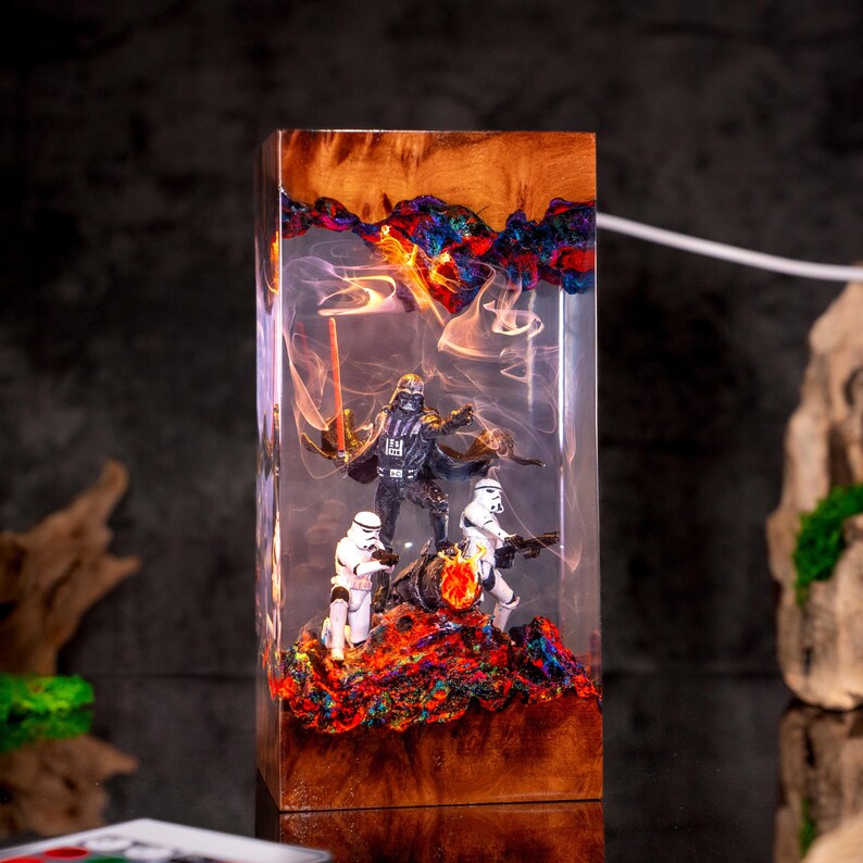 Black-Masked Lord Resin Night Light,Unique Birthday Gift, Father's Day for Him