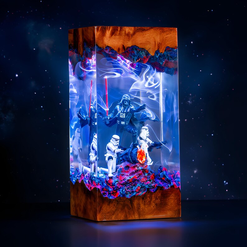 Black-Masked Lord Resin Night Light,Unique Birthday Gift, Father's Day for Him