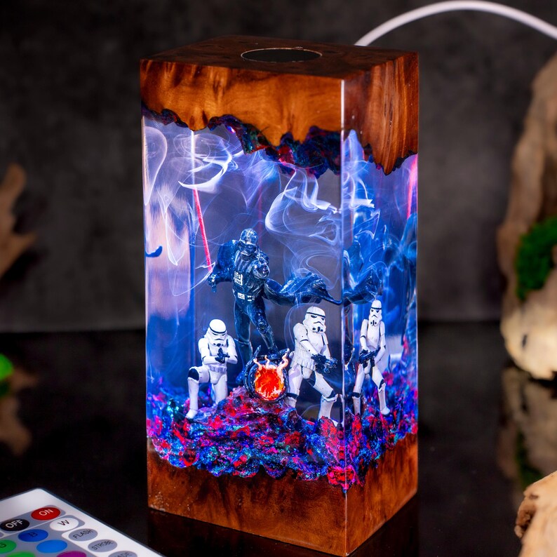 Black-Masked Lord Resin Night Light,Unique Birthday Gift, Father's Day for Him