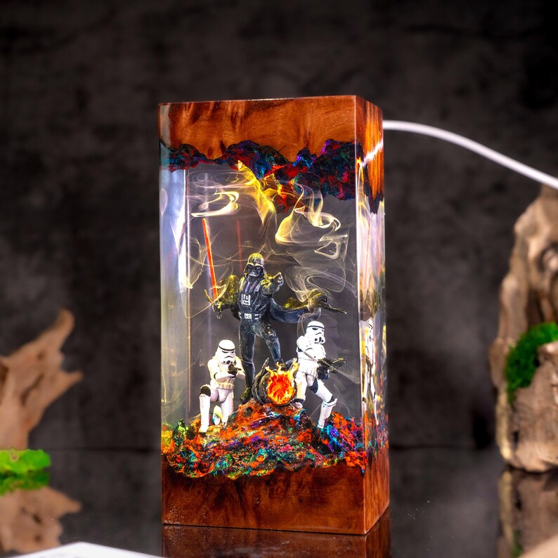 Black-Masked Lord Resin Night Light,Unique Birthday Gift, Father's Day for Him