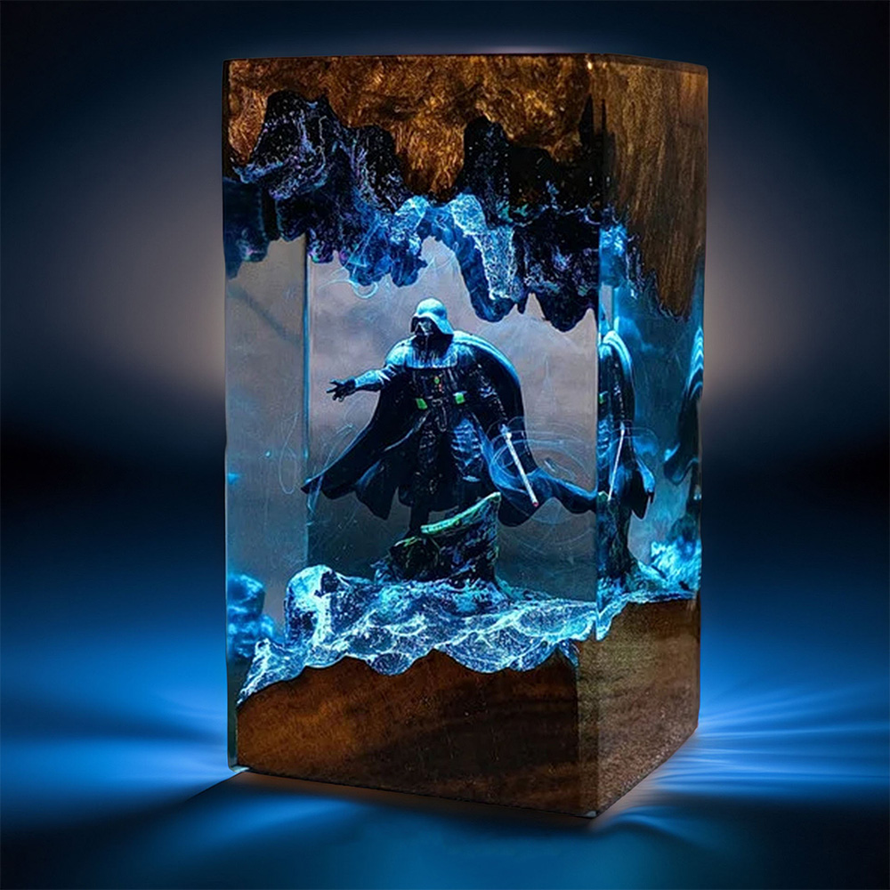 Black-Masked Lord Resin Night Light,Unique Birthday Gift, Father's Day for Him