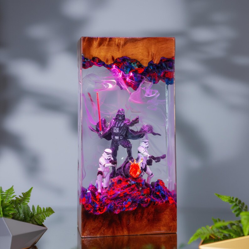 Black-Masked Lord Resin Night Light,Unique Birthday Gift, Father's Day for Him
