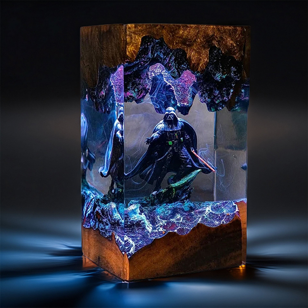 Black-Masked Lord Resin Night Light,Unique Birthday Gift, Father's Day for Him