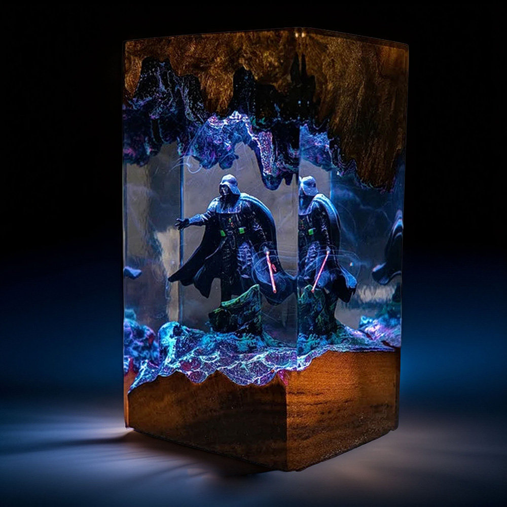 Black-Masked Lord Resin Night Light,Unique Birthday Gift, Father's Day for Him