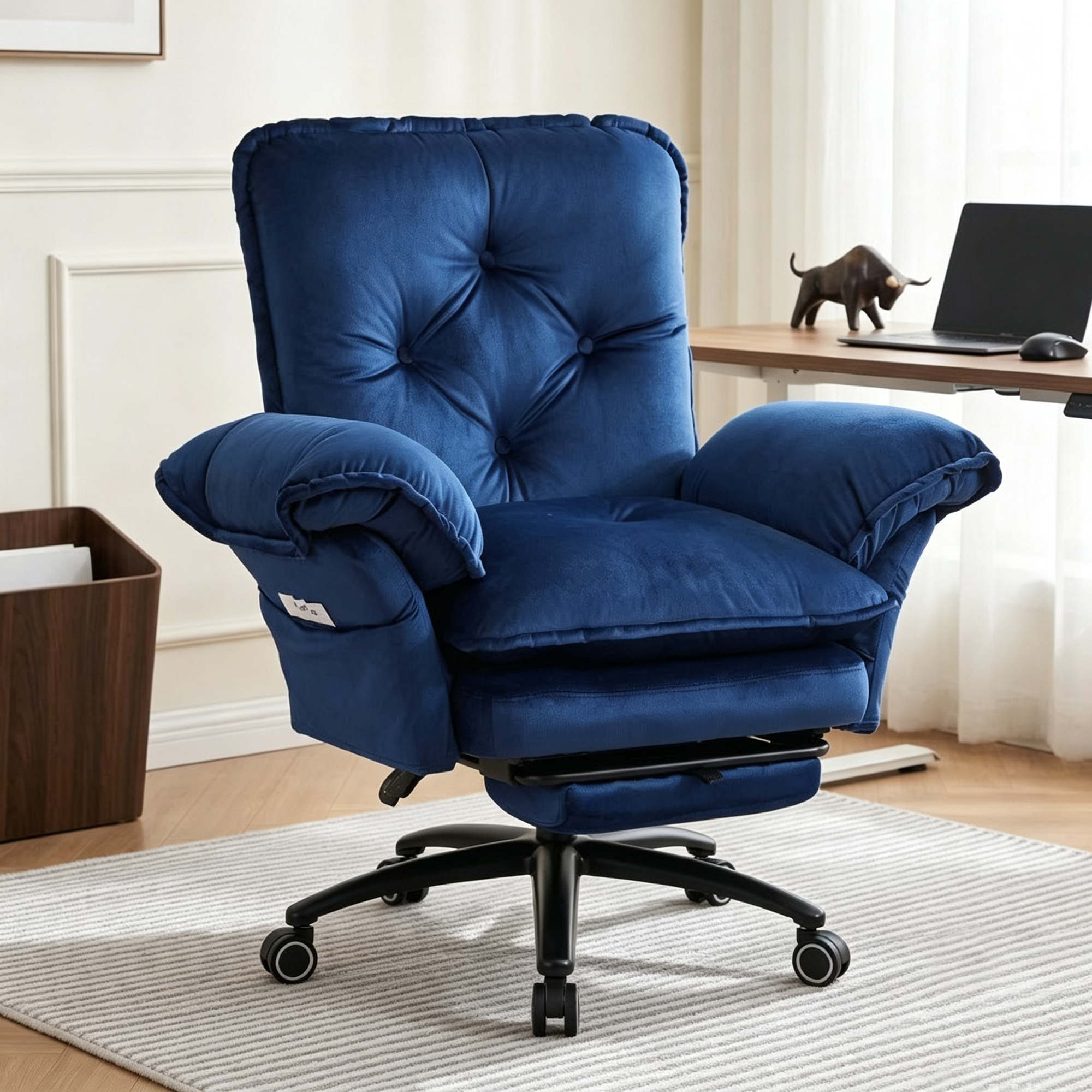 Conate Reclining Criss Cross Office Chair with Footrest & Wheels