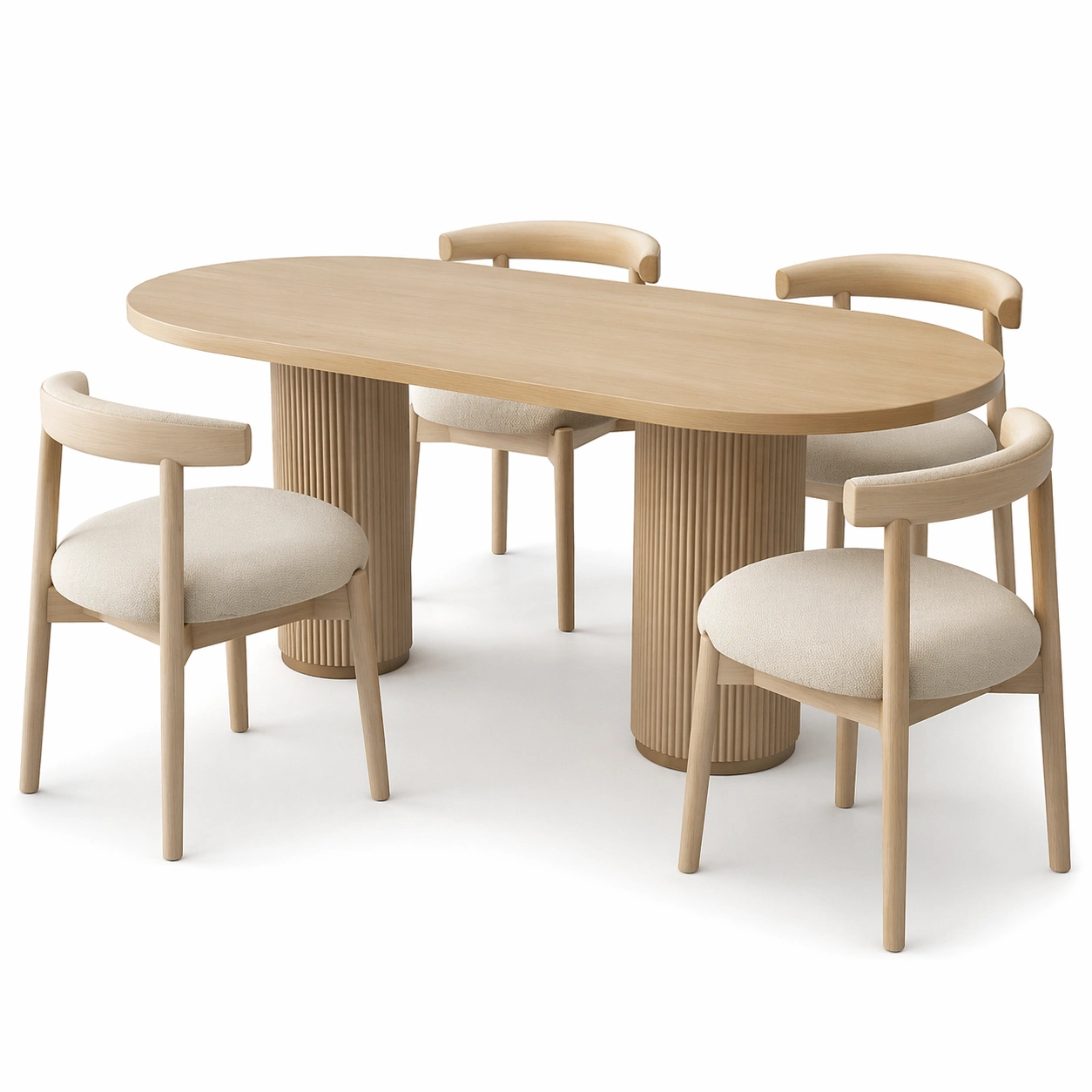 Esstisch oval gerippt-arqvir