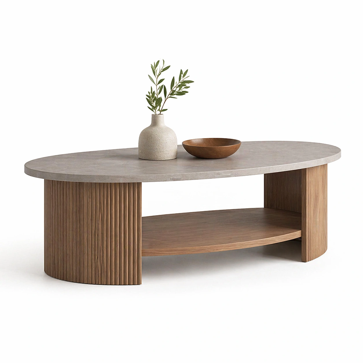 Couchtisch oval modern-arqvir