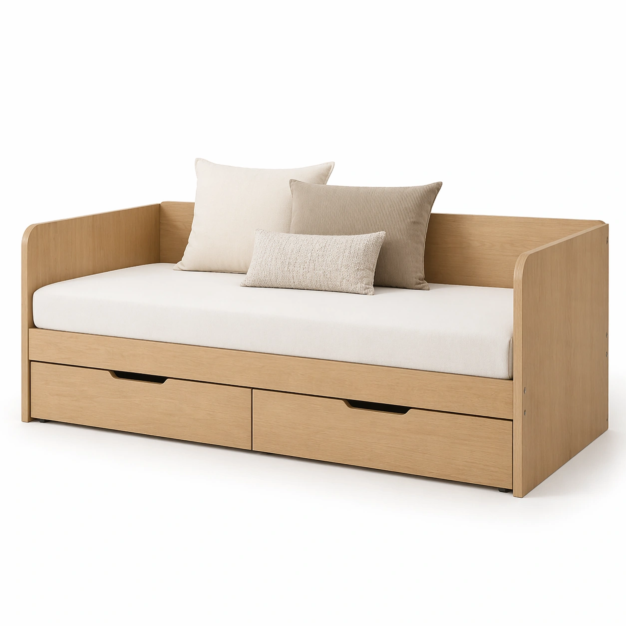 Daybed mit Stauraum Holz Hellbraun-arqvir