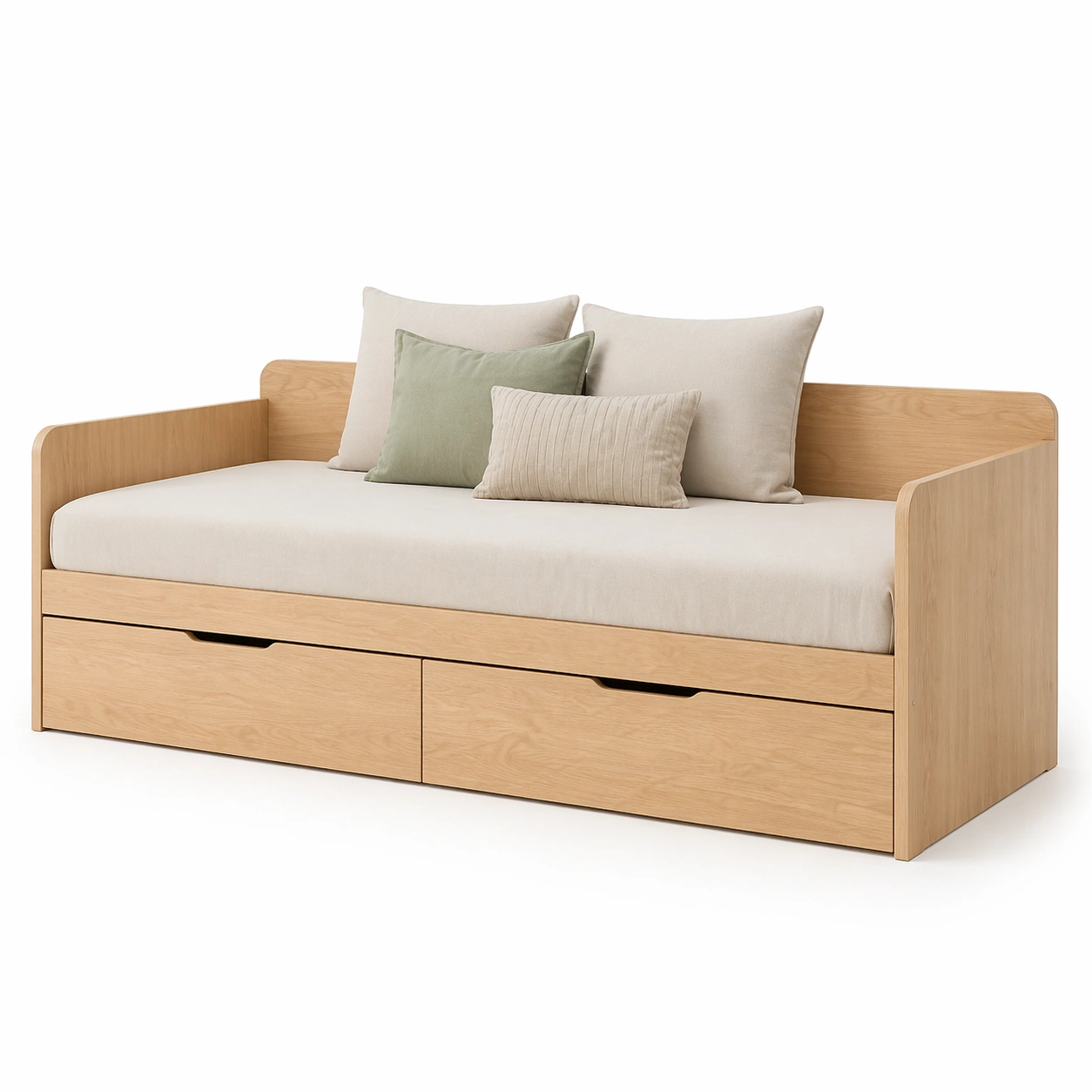 Daybed Minimal Holz Beige-arqvir