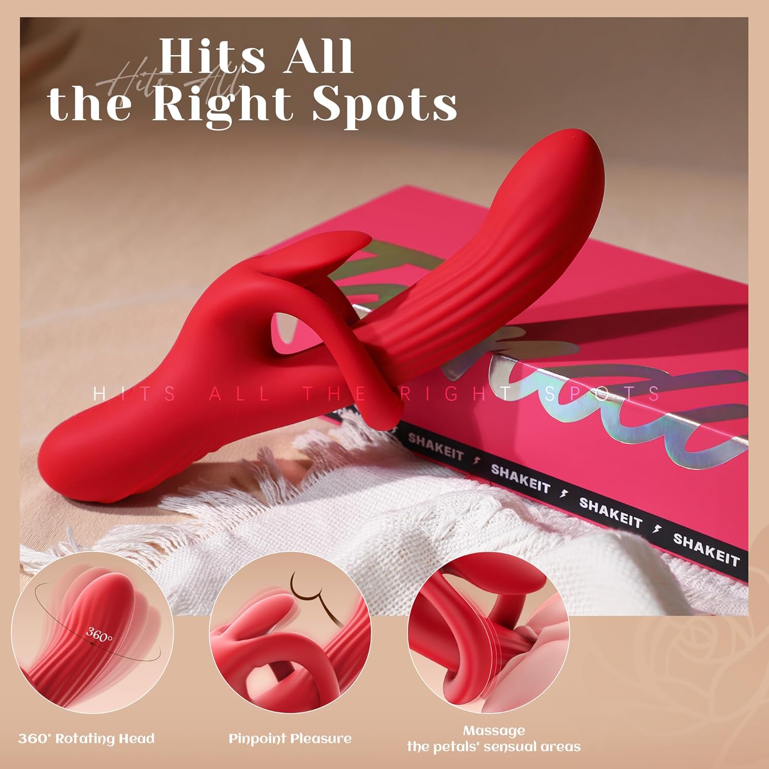 🔥Hot sale!🐰luxurious rabbit massager-9 rotary vibrators, 9 vibration modes.G-spot vibrator