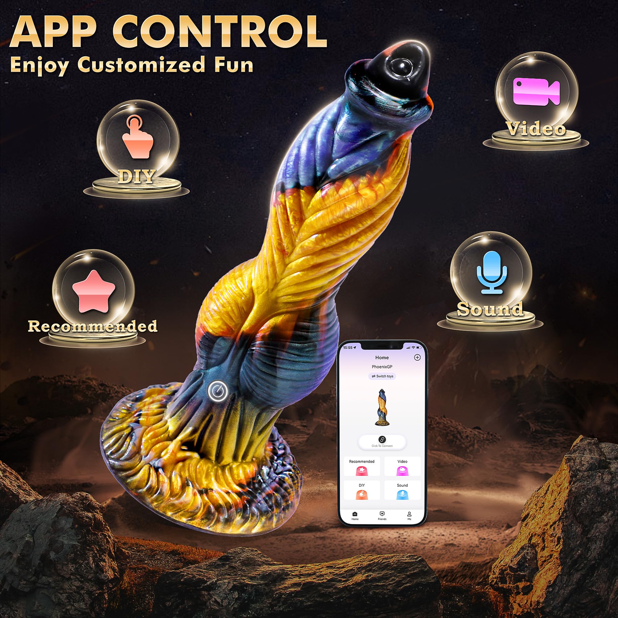 🔥2024 new model on the market-💥Colorful Gold Firebird Vibrator