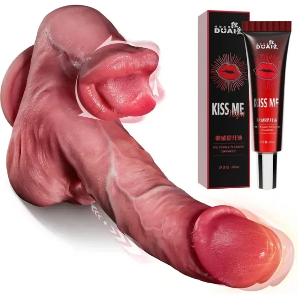 💥2026 Upgraded 360° Licking Mouth Flesh Silicone Dildos👅🔥 2.0 Thrusting Dildo Tongue Sex Toys -