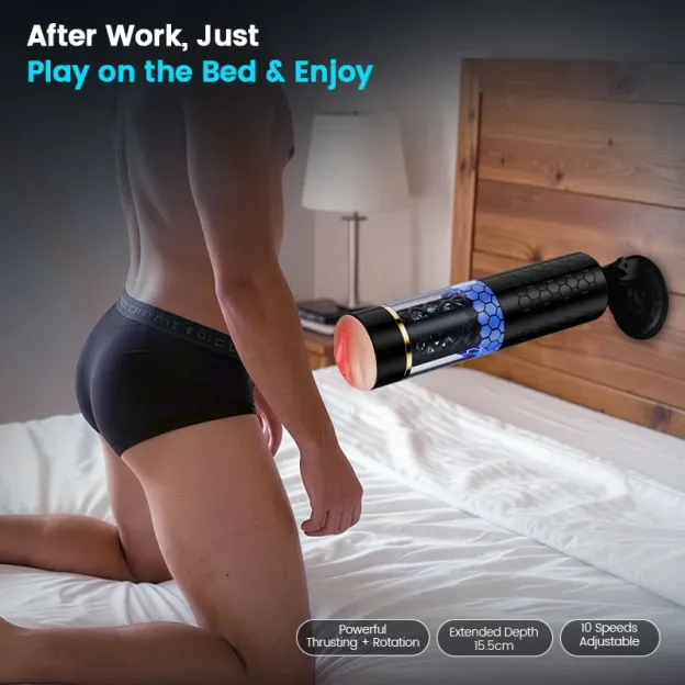 🔥💥Mavero™- Intense Thrusting & 💥Spinning Hands-Free Depth Masturbator