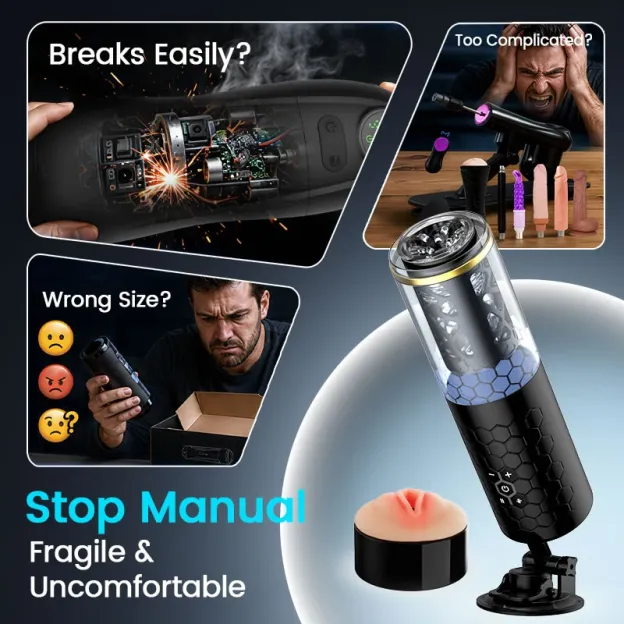 🔥💥Mavero™- Intense Thrusting & 💥Spinning Hands-Free Depth Masturbator