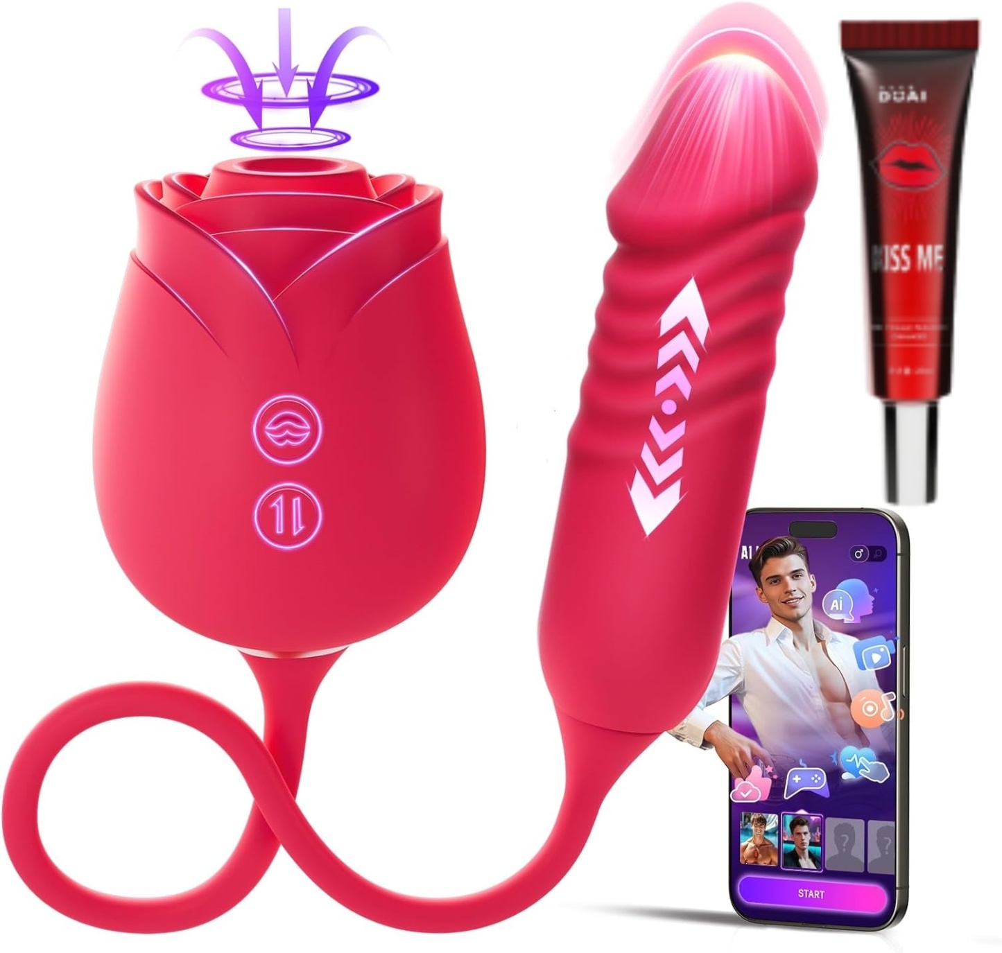 🎁🔥 2026 Hot Selling Product 🎁🔥 Rose　Smart Intimate Toy 🎁🔥 AI Sync + 10 Personalized Modes
