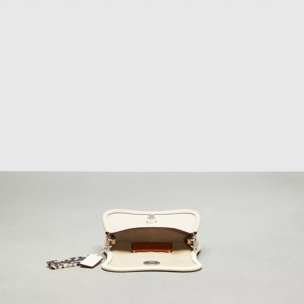 Mini Wavy Dinky Bag With Colorful Binding In Upcrafted Leather