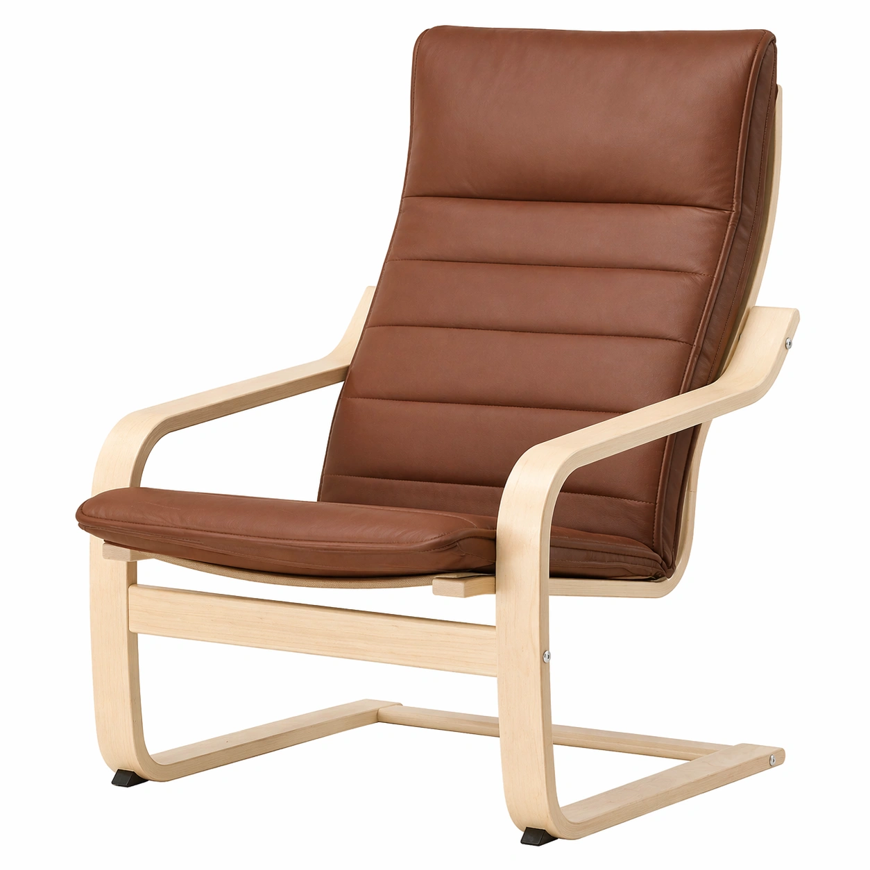 Moderner Relaxsessel Holzrahmen mit Polster Sitzflaeche 68 x 82 x 100 cm Braun-arlvina