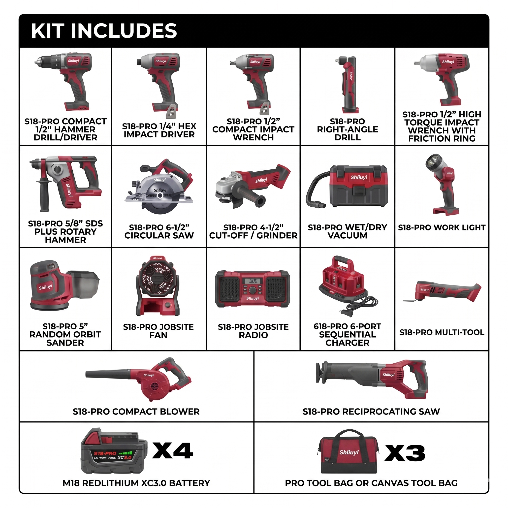20-Volt Lithium-Ion Cordless Combo Tool Kit (16-Tool)