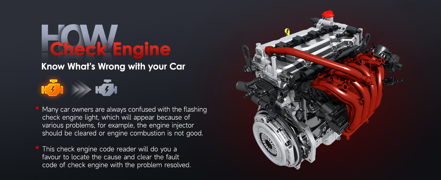 check engine code reader check engine live data check engine light obd2 scanner car diagnostic tool
