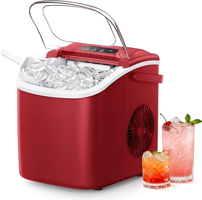 Summer Hot Seller💥Buy 1 Get 1 Free🔥Ice Maker—Portable Ice Maker (includes handle, ice scoop, and ice basket); suitable for home, kitchen, office, or dormitory use.