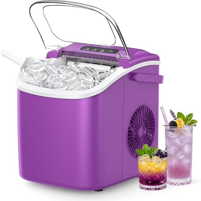 Summer Hot Seller💥Buy 1 Get 1 Free🔥Ice Maker—Portable Ice Maker (includes handle, ice scoop, and ice basket); suitable for home, kitchen, office, or dormitory use.