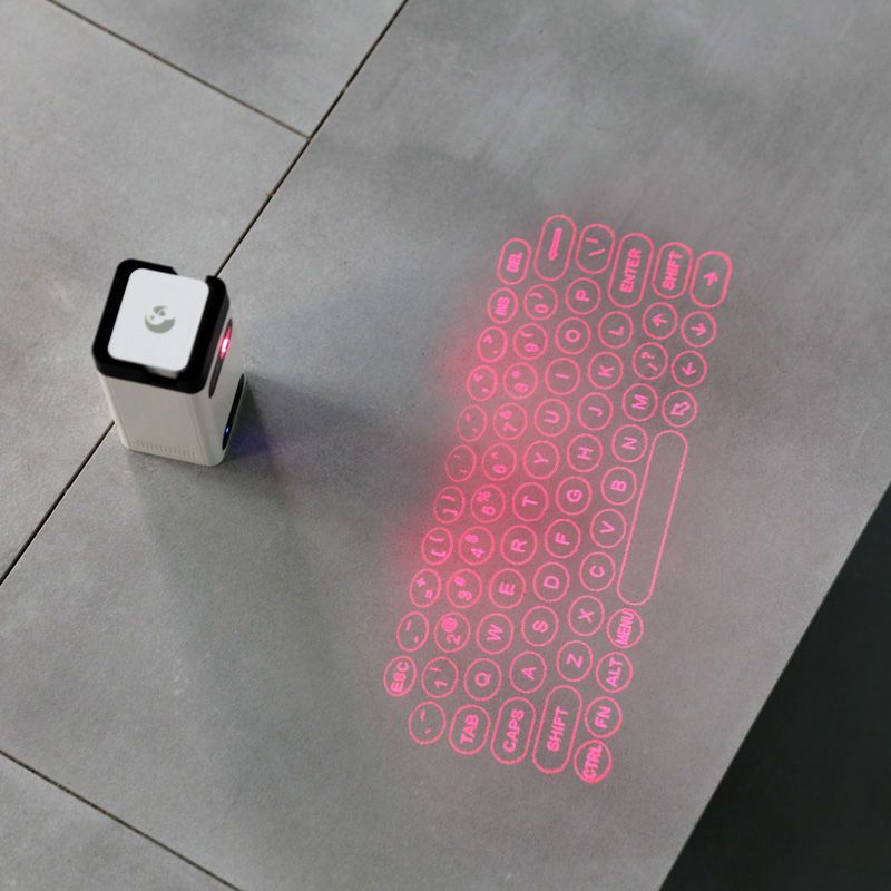 Upgraded M1 Laser Projection Virtual Keyboard - Bluetooth & USB, Multi-Device Compatible