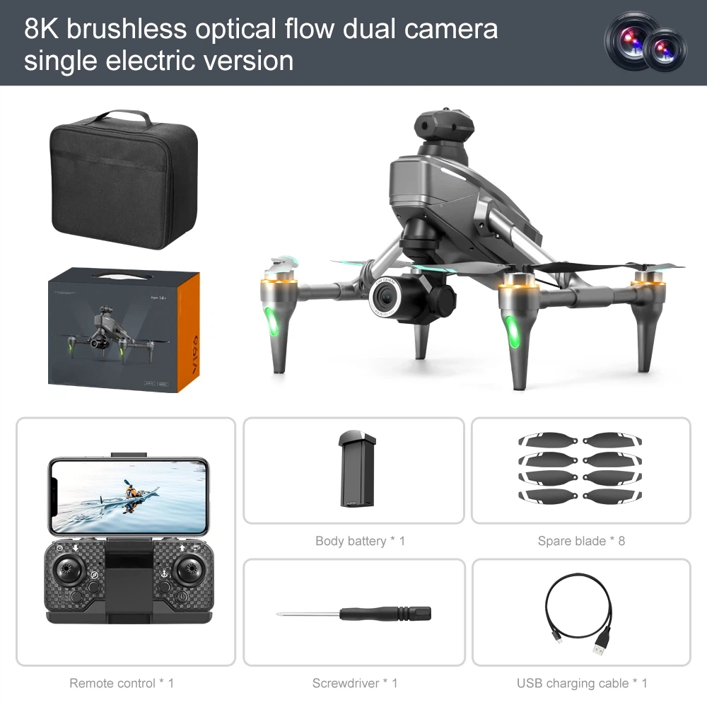 🔥 2026 Mid-Year Mega Sale —  Drone with 8K camera for adults, v196 rc quadcopter with auto return, follow me, brushless motor, circular flight, waypoint, altitude hold, headless mode, 28 minutes long flight time!!