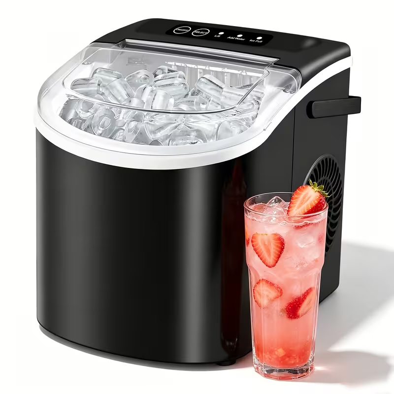 Summer Hot Seller💥Buy 1 Get 1 Free🔥Ice Maker—Portable Ice Maker (includes handle, ice scoop, and ice basket); suitable for home, kitchen, office, or dormitory use.