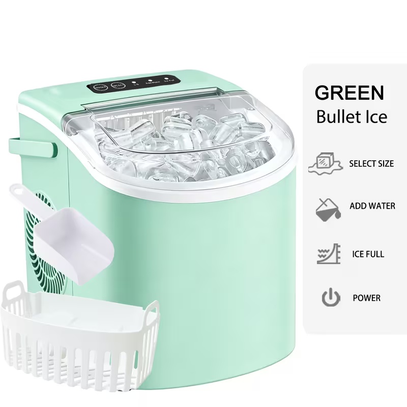 Summer Hot Seller💥Buy 1 Get 1 Free🔥Ice Maker—Portable Ice Maker (includes handle, ice scoop, and ice basket); suitable for home, kitchen, office, or dormitory use.