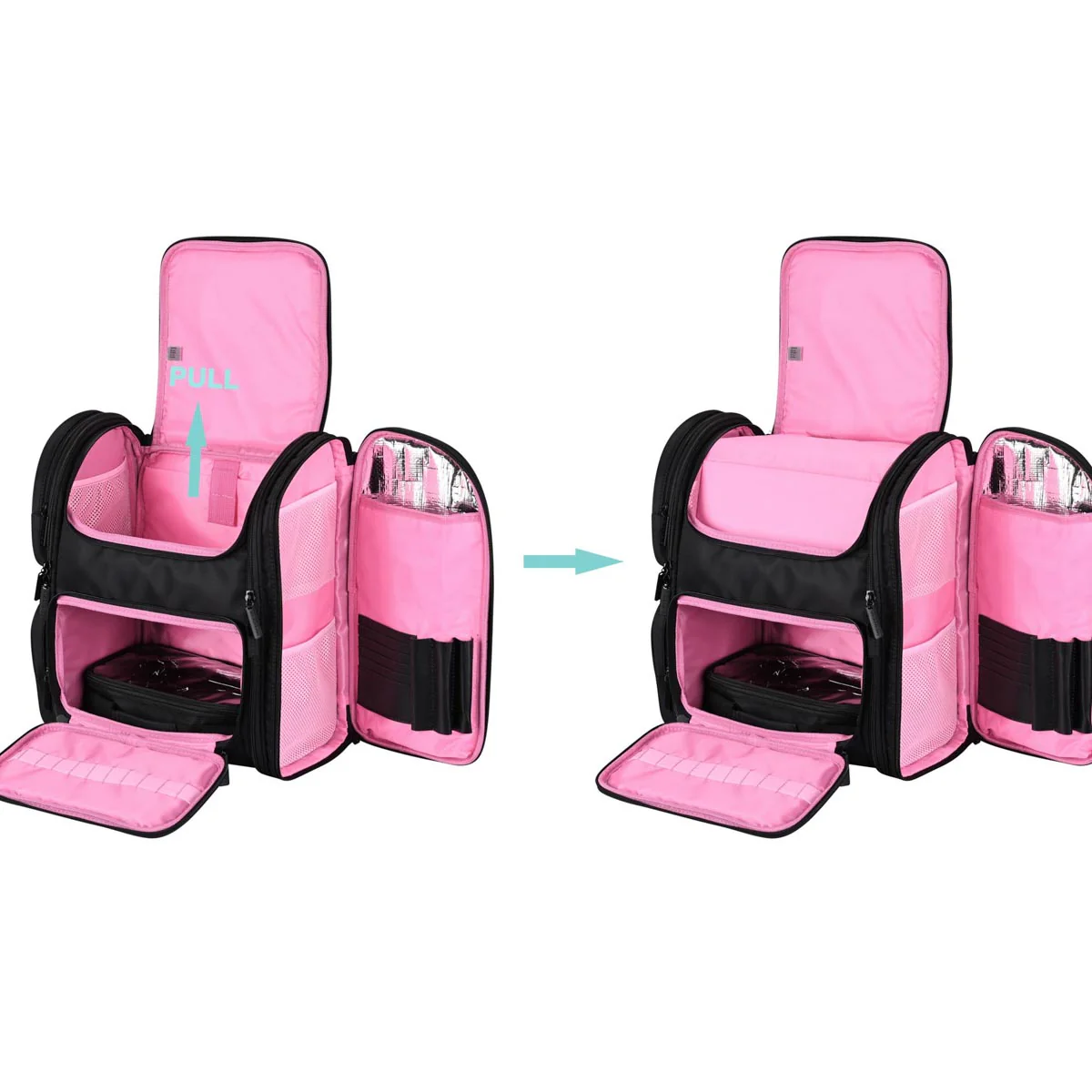 Makeup Backpack with Compartments