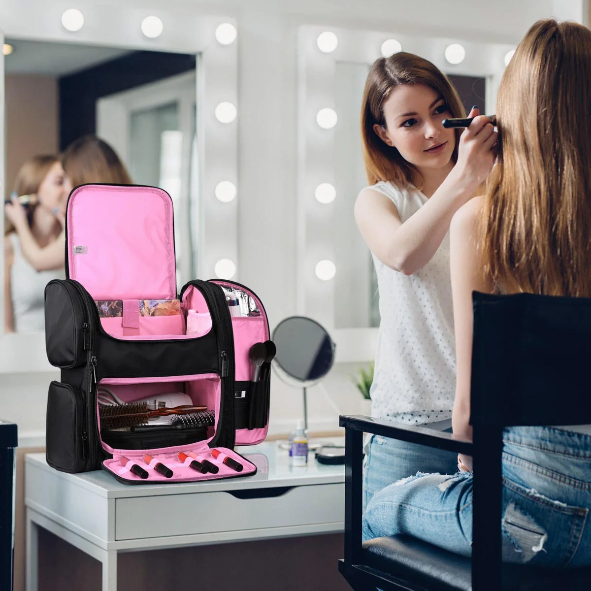 Makeup Backpack with Compartments