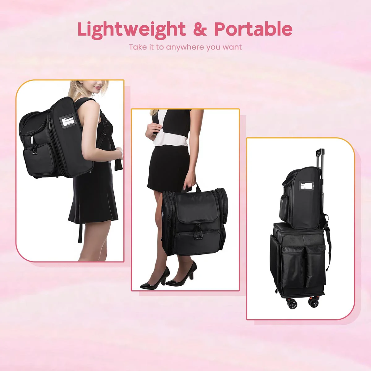 Makeup Backpack with Compartments