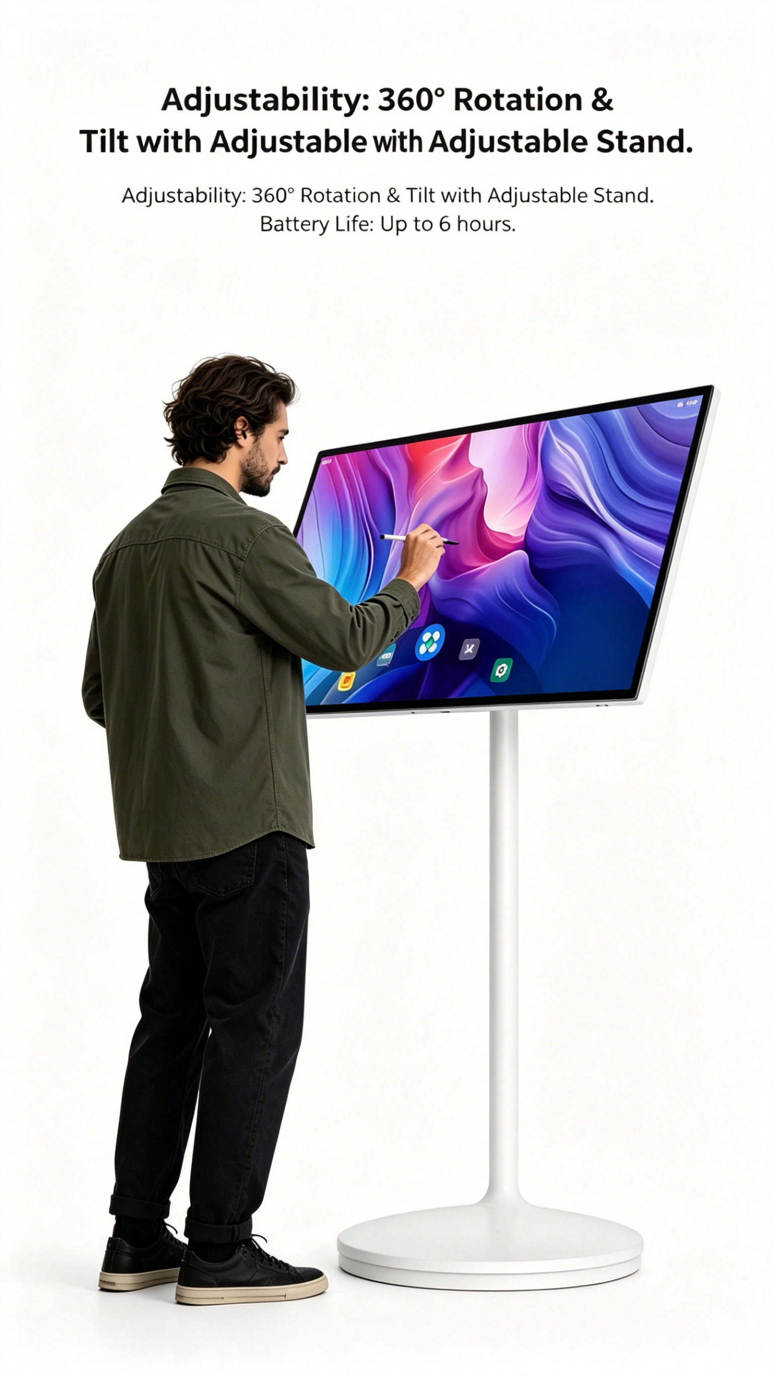 🔥Last Day For Clearance🔥32" Portable Smart Touchscreen Display-Your Entertainment, Work & Creativity — Anywhere