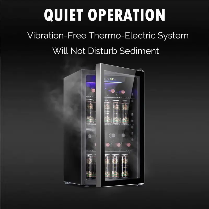 Summer Hot Seller💥Beverage Refrigerator Cooler 3.2Cu.ft Suitable for homes, offices, or bars.