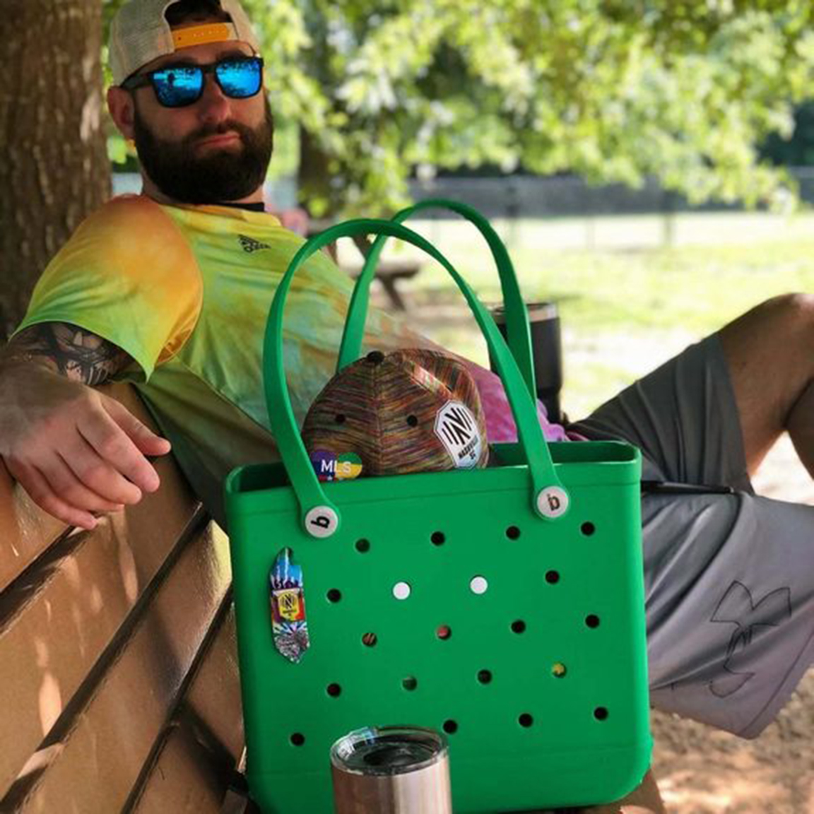 ☀️Summer Promotion - 70% OFF🎉Original Mummy 'Ugly' Bag - Large Waterproof Washable TipOpen Tote Bag for the Beach Boat Pool Sports