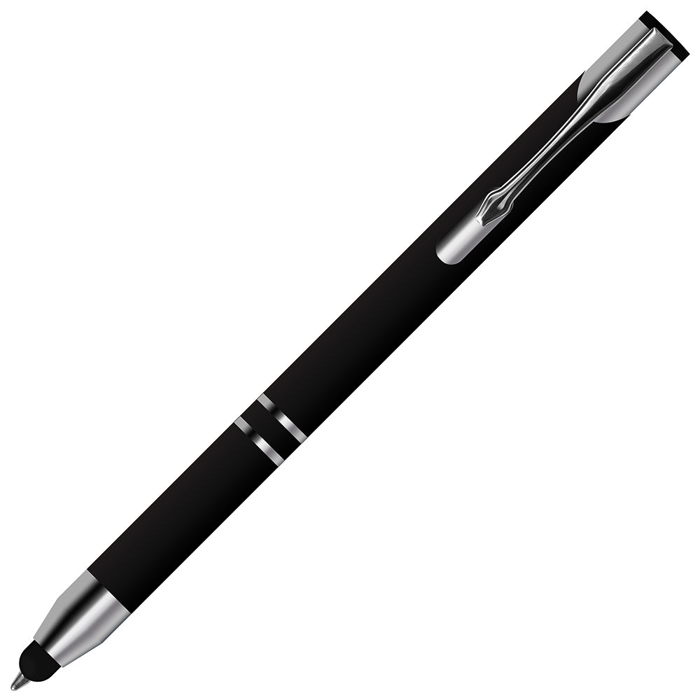 Pack of 4 Comfortable Stylus Touch Screen Pen with Ballpoint Nib Rubber Tip