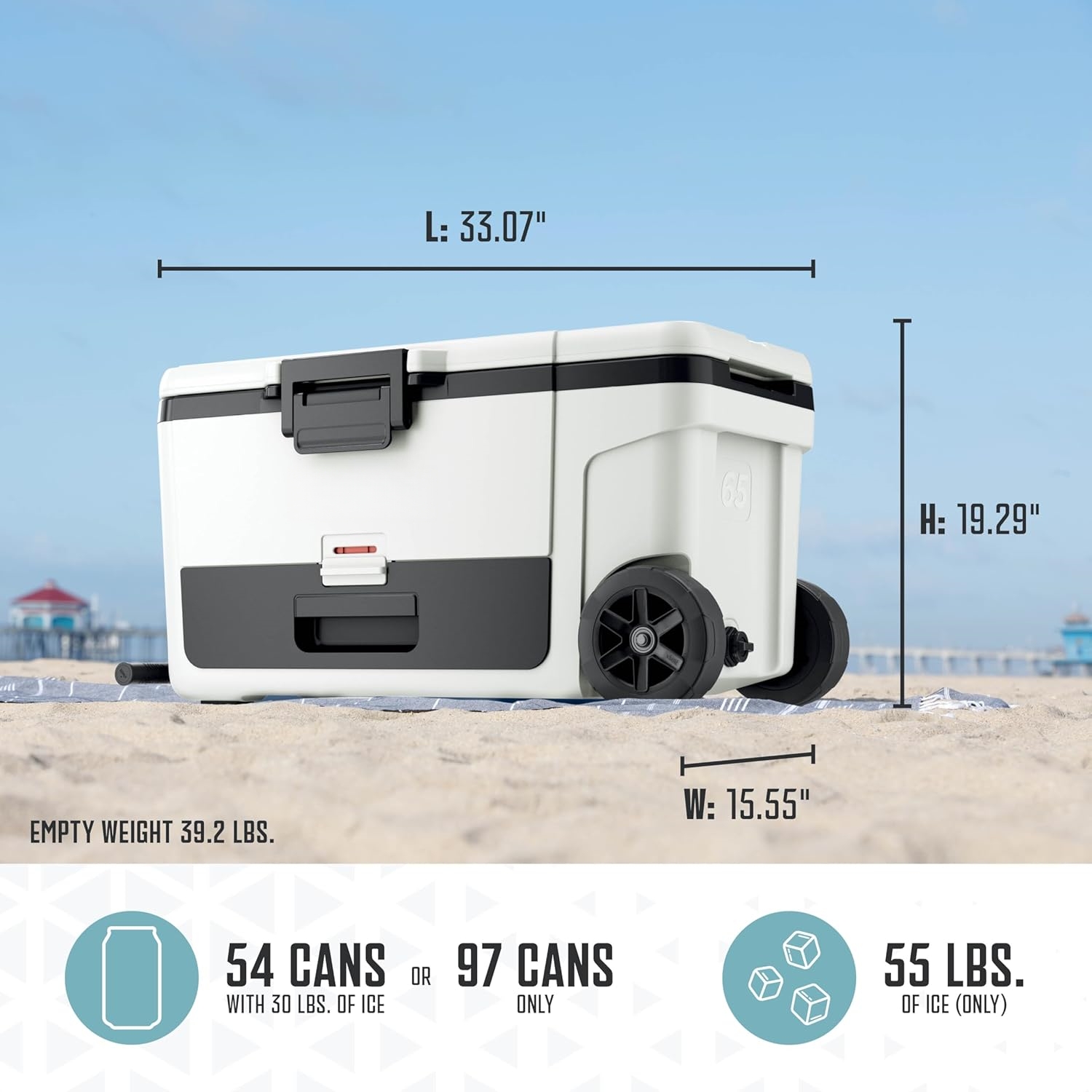 65qt Cooler with Wheels